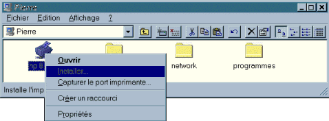 Installation d'une imprimante rseau