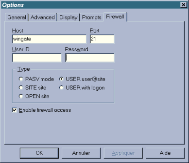 Configuration de CuteFTP